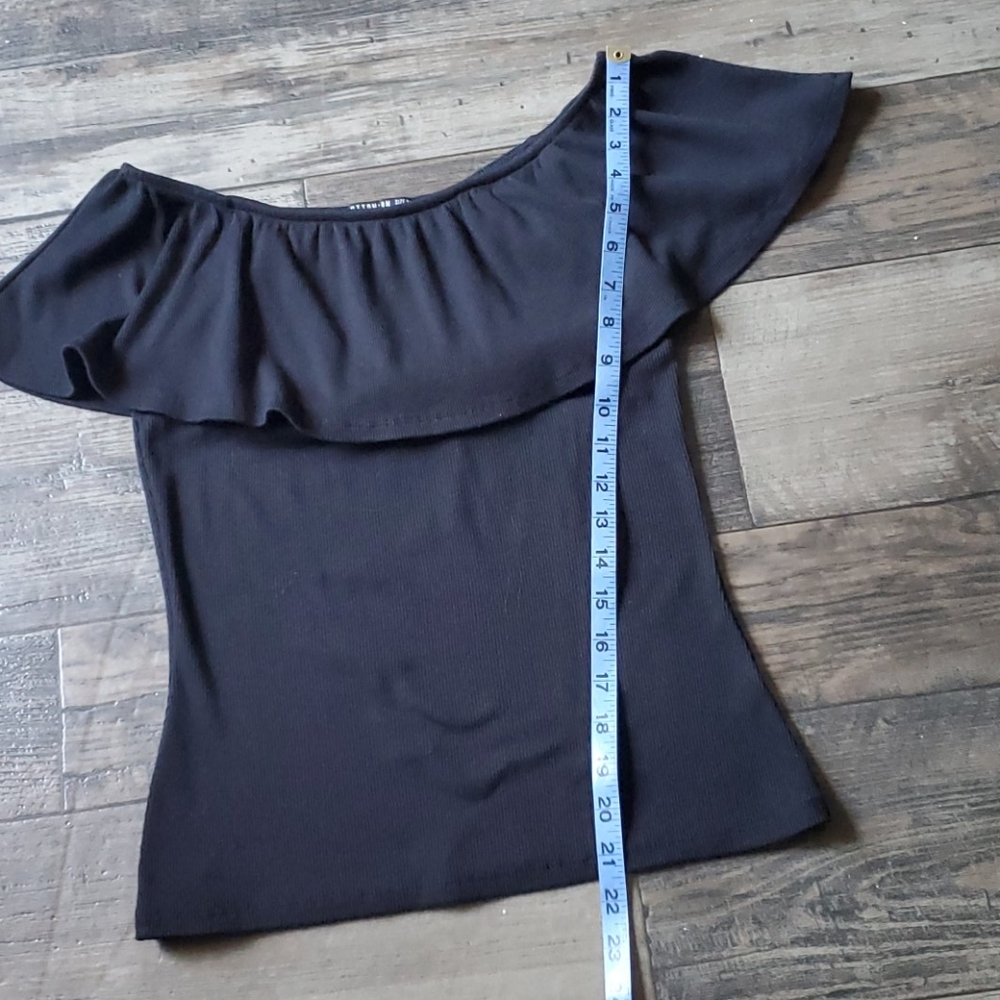 Cotton On Ruffle Off the Shoulder Ribbed Top - Picture 7 of 7